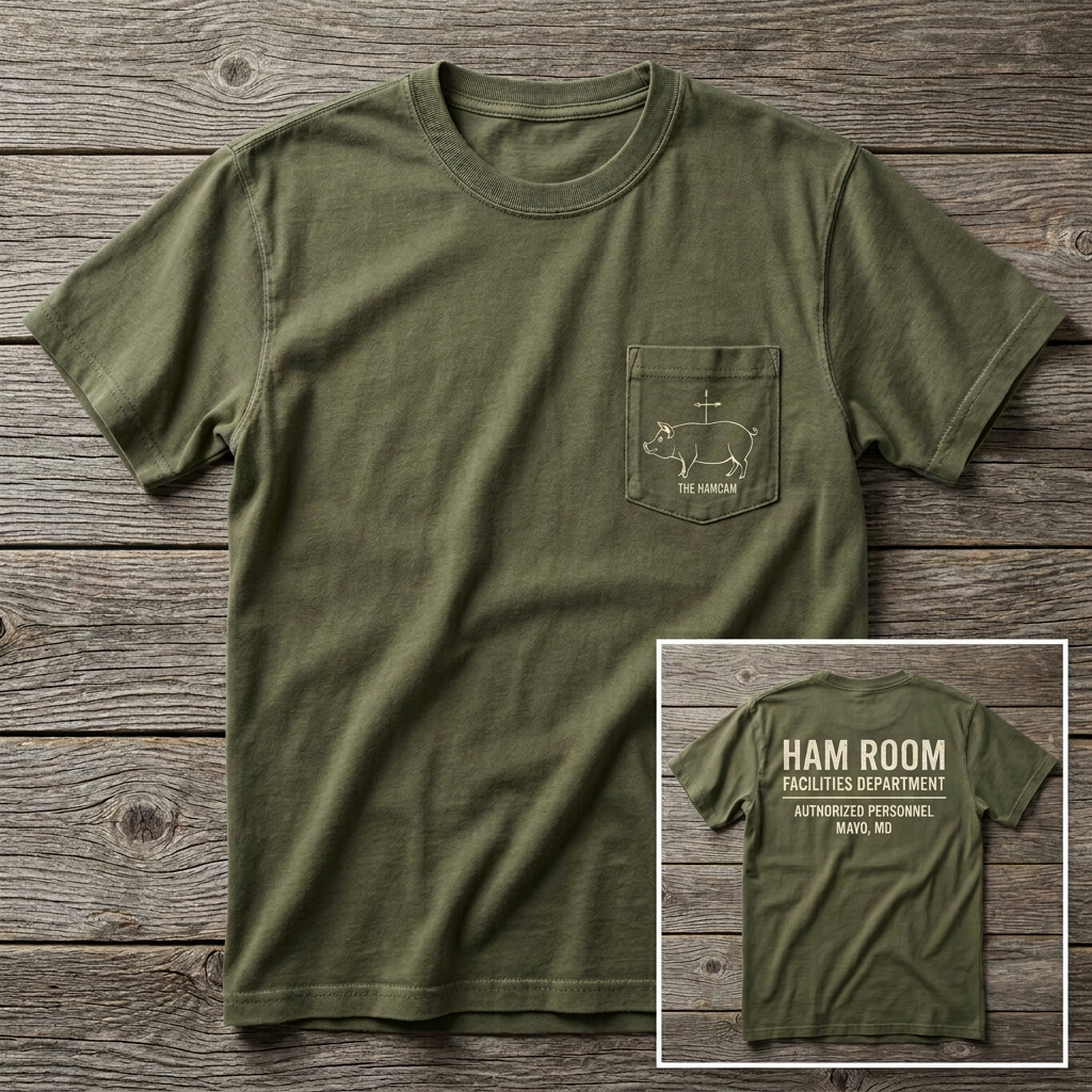 HAM ROOM FACILITIES TEE — HamCam Gift Shop concept